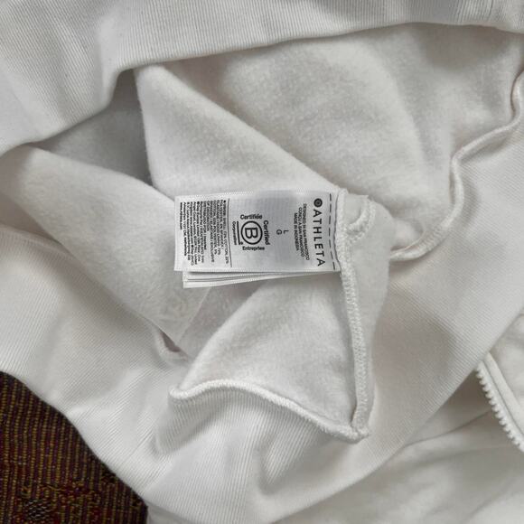 Athleta women’s white zip-up hoodie Size Large - Picture 5 of 5
